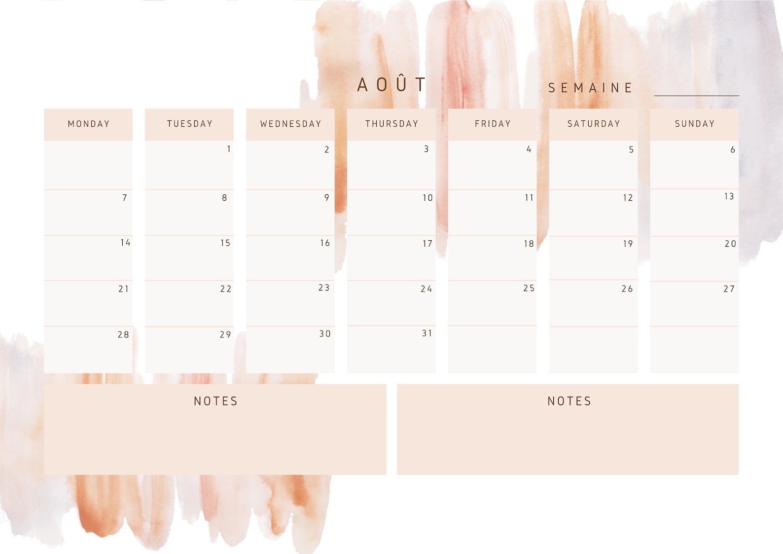 Calendrier Mensuel 2023 à Imprimer A4 Pastel Calendrier - Etsy Canada