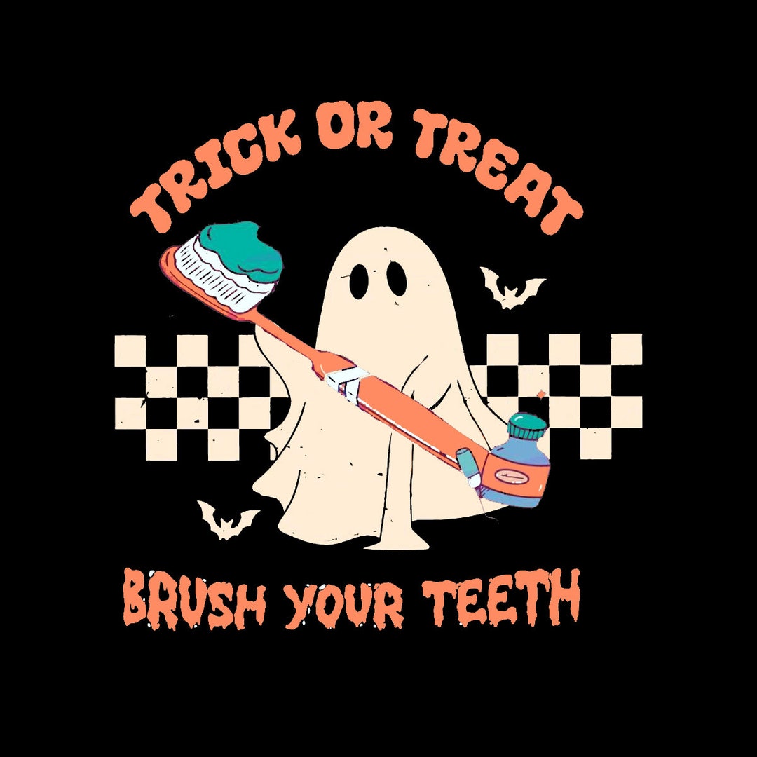 Trick or Treat Brush Your Teeth Halloween Svg, Spooky Dentist Svg