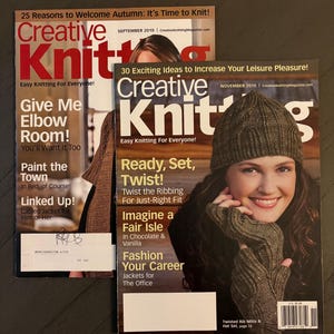 2 Creative Knitting Magazines in excellent condition (2010)