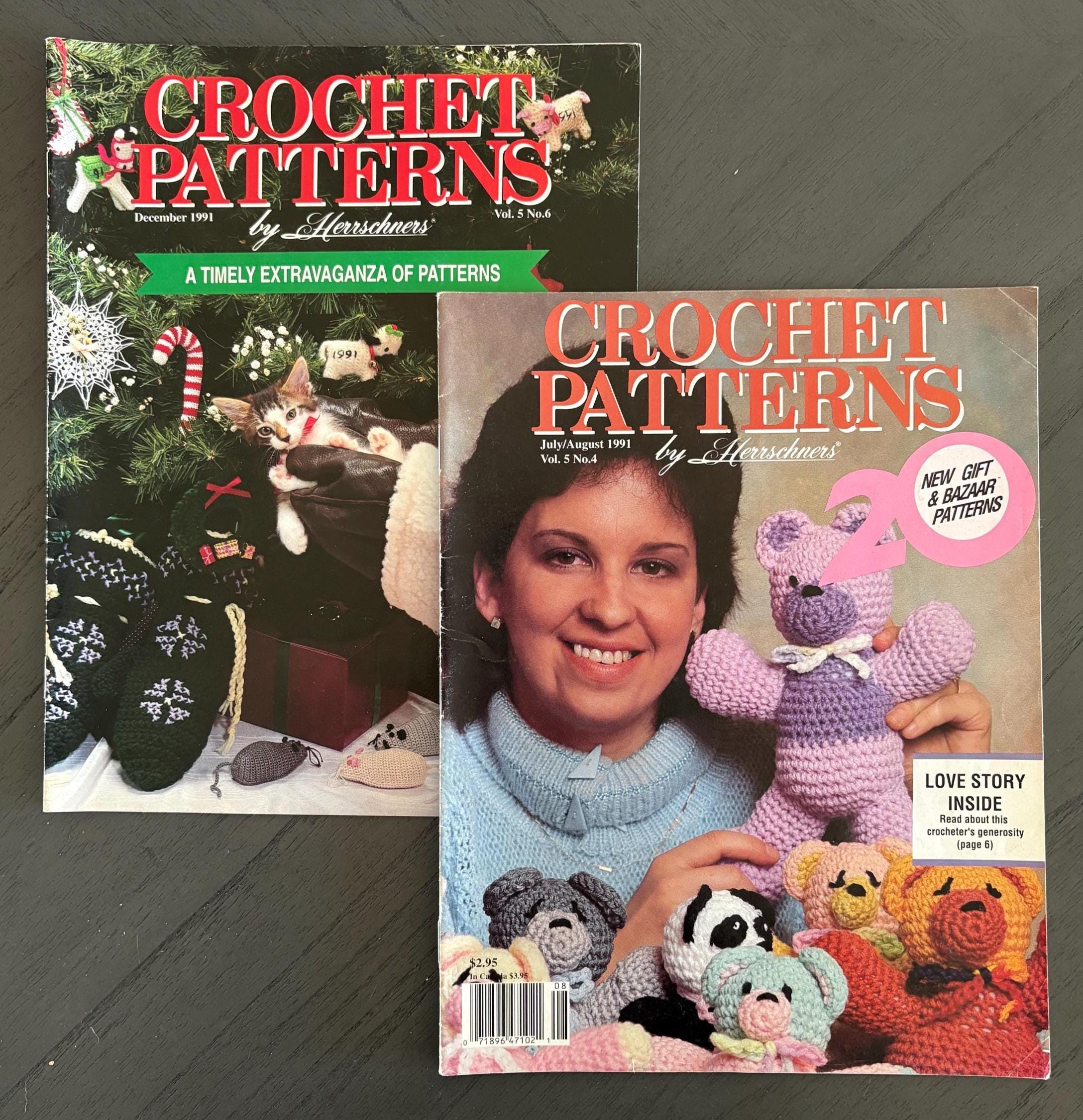 30 Doily Dress Crochet Patterns for Charming Wearables and Vintage Lace Ideas 27 Two Herrschners Crochet Magazines, 1991