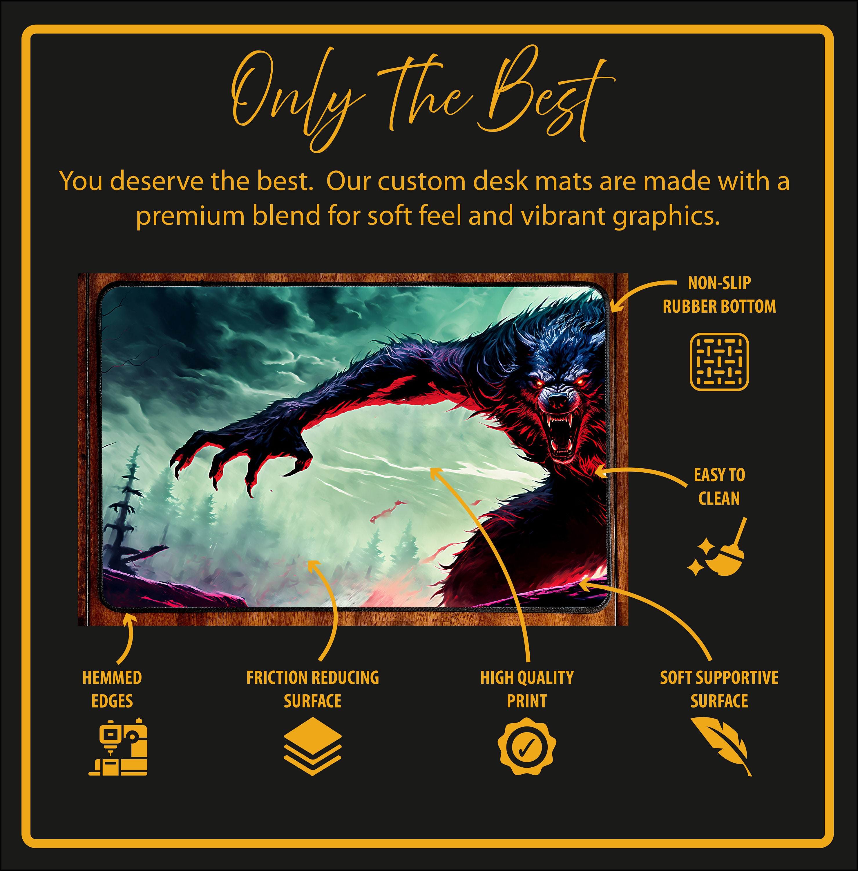 Lycanthrope Desk Pad, Hells Hunter Desk Mat, Werewolf Mouse Pad, MTG ...