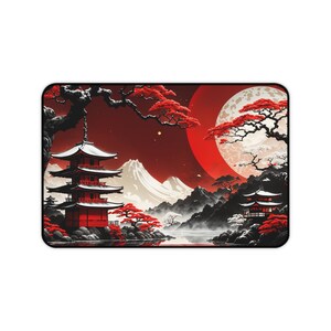 Japanese Fantasy Desk Mat, XL Gaming Mousepad and MTG Playmat, Office Decor image 8
