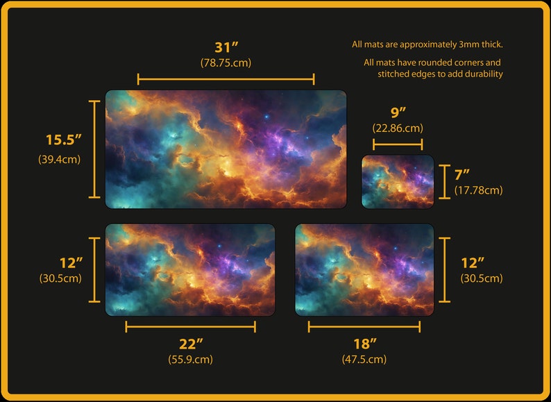 Nebula Space Storm Desk Mat Desk Mat, Sci-fi Mouse Pad, Office ...