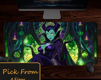 The 8th Fairy, Mistress of Evil, Fae Sorceress and Queen of Enchantments Desk Mat.