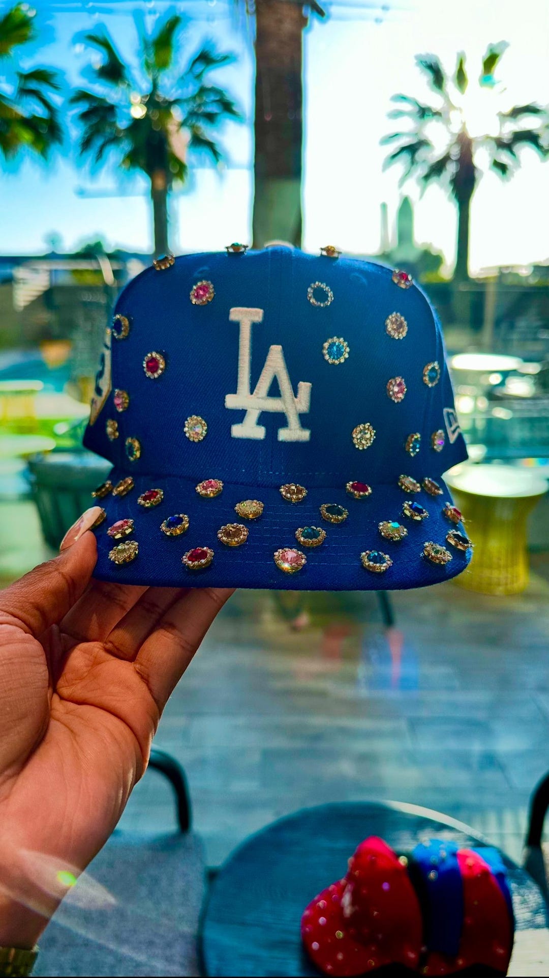 Crystal LA Dodgers Snapback - Etsy
