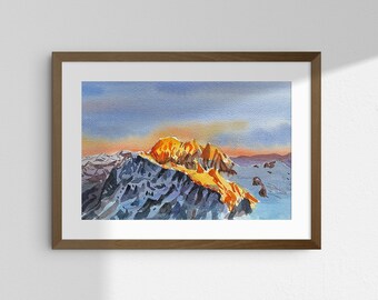 Dawn break, original painting, watercolor