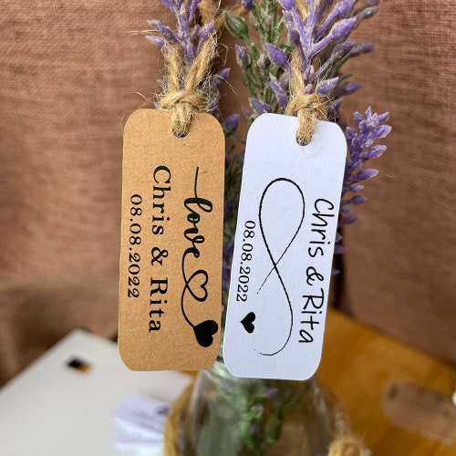 90 Pcs/set Personlized Mini Wedding Favor Tags Custom Name & Etsy