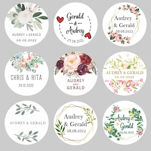 Custom Thank You Round Label Stickers, Waterproof 1.5~3 Inch Personalized Thank You Stickers, Holiday, Bridal Shower Party Favors