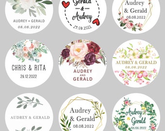 Custom Thank You Round Label Stickers, Waterproof 1.5~3 Inch Personalized Thank You Stickers, Holiday, Bridal Shower Party Favors