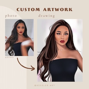 Personalisiertes digitales Portrait, Illustration, Foto zum Cartoon, Social Media Profilbild, personalisiertes Portrait vom Foto, Logo