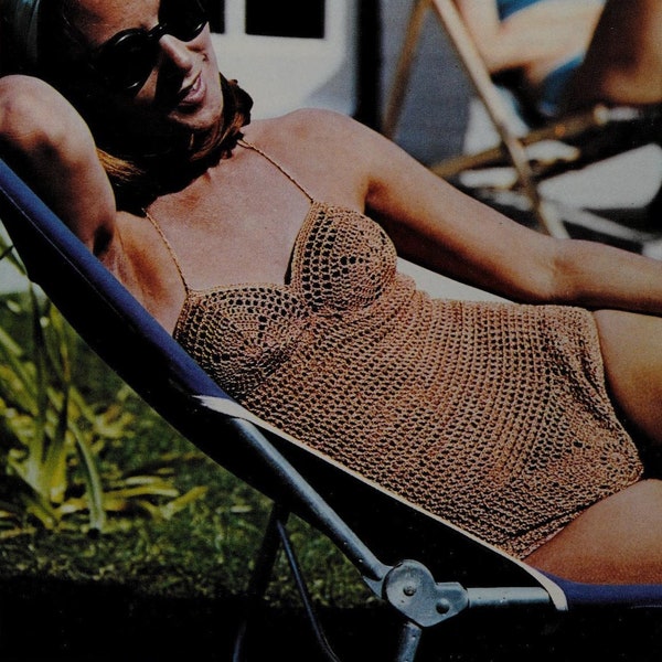Bathing suit crochet pattern Womens Swimwear pattern Beachwear Crochet patterns Vintage fashion INSTANT DOWNLOAD PDF