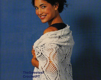 ★crochet★hand made ショール★ How to knit a shawl with a three-dimensional pattern. Crochet