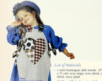 Child apron sewing pattern Kids pinafore sewing pattern Toddler apron Kids cooking Vintage pattern INSTANT DOWNLOAD PDF