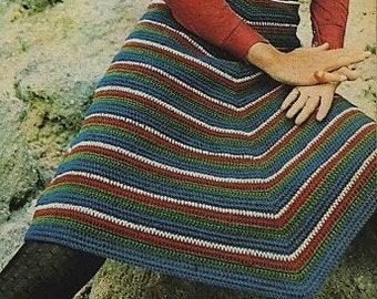 INSTANT DOWNLOAD PDF Crochet skirt pattern  Women crochet patterns Crochet maxi striped skirt Vintage pattern