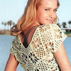 Lacy cardigan crochet pattern Womens crochet top bolero Cropped Midriff Crochet patterns INSTANT DOWNLOAD PDF