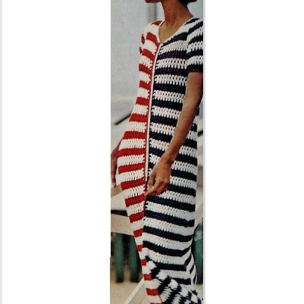 Crochet dress pattern Womens Beachwear pattern Summer dress pattern Crochet pattern Vintage INSTANT DOWNLOAD PDF