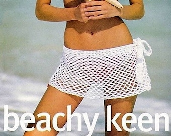 INSTANT DOWNLOAD PDF Beach Mesh Skirt crochet pattern Beachwear summer clothing crochet pattern