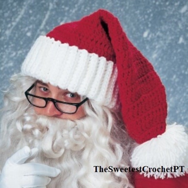 Santa Claus hat crochet pattern DIY Christmas hat pattern INSTANT DOWNLOAD Pdf