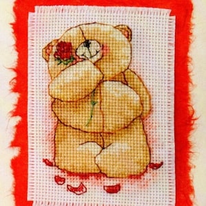 Teddy bear cross stitch pattern Animal embroidery Counted cross stitch beginner INSTANT DOWNLOAD PDF