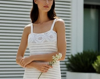 INSTANT DOWNLOAD PDF Crochet dress pattern Womens Crochet patterns Summer dress Vintage patterns