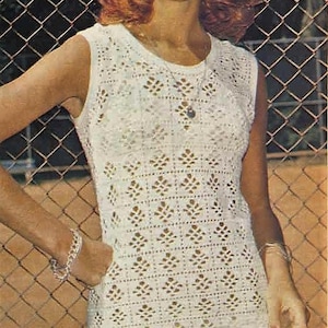 INSTANT DOWNLOAD PDF Crochet dress pattern Crochet summer dress Mini dress pattern Vintage patterns