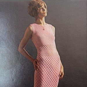 INSTANT DOWNLOAD PDF Crochet long dress women pattern Crochet lacy sleeveless summer dress pattern Crochet patterns Vintage patterns