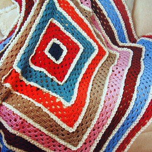 Granny square blanket crochet pattern Afghan Throw Quilt Home decor DIY Worsted 10 ply yarn INSTANT DOWNLOAD Pdf