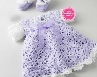 Crochet baby dress pattern Girls lacy crochet dress and Booties Baby crochet pattern Size: 6-12 months INSTANT DOWNLOAD PDF