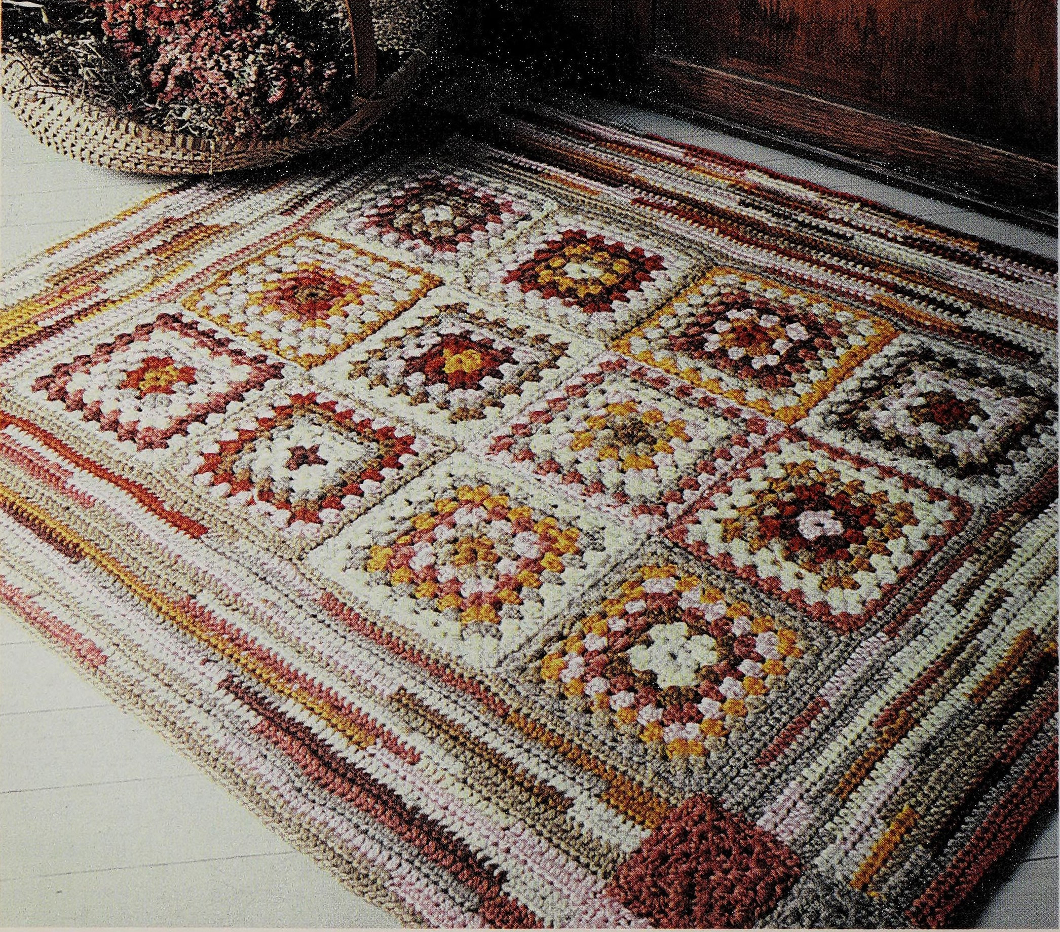 INSTANT DOWNLOAD PDF Granny Square Rug Pattern Granny Square Mat