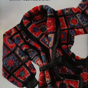 Granny squares jacket crochet pattern Womens crochet granny square cardigan Crochet patterns Worsted 10 ply yarn INSTANT DOWNLOAD PDF