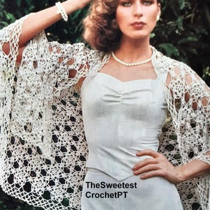 Flower shawl crochet pattern Crochet wrap Floral shawl DIY instructions Size: 74&quot;x36&quot; Thread size 10 Vintage pattern INSTANT DOWNLOAD Pdf