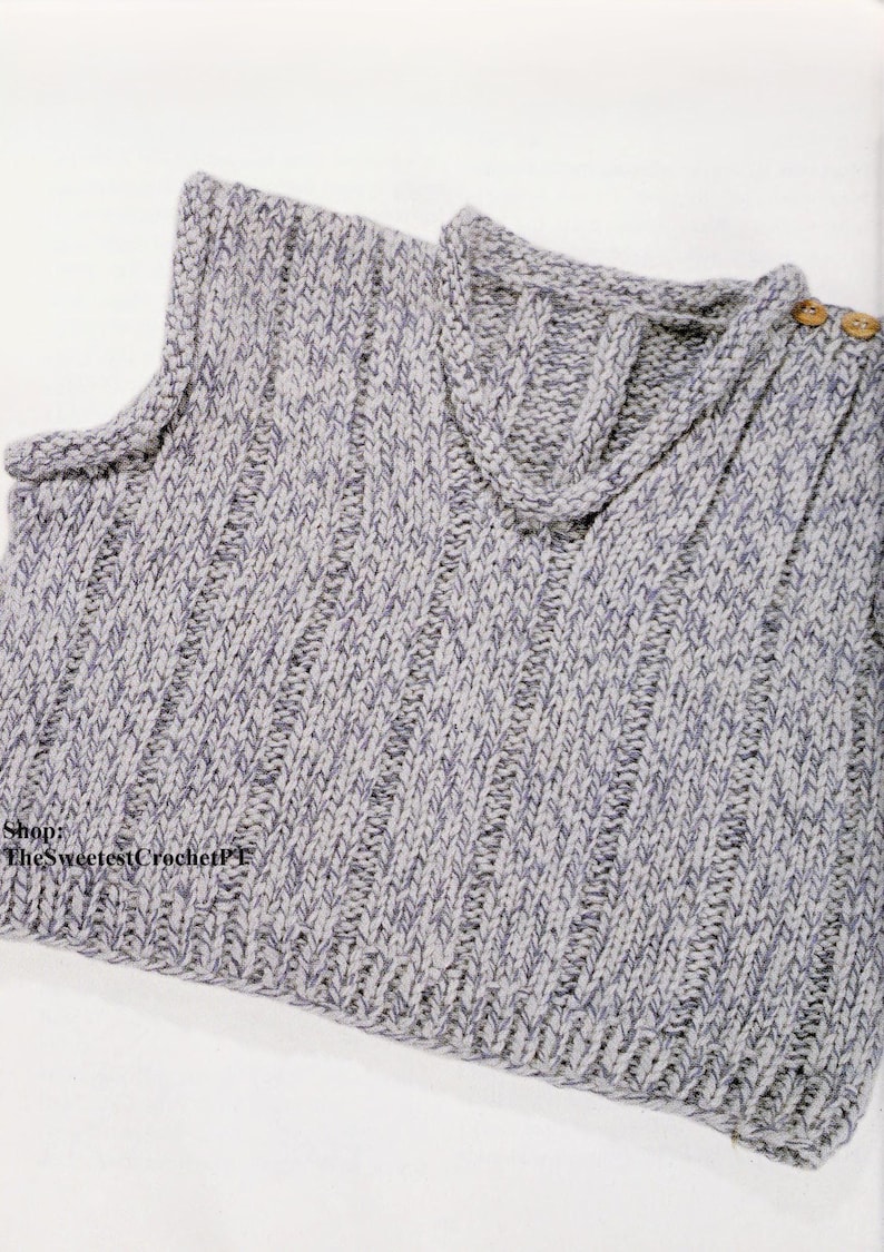Baby Child Vest Knitting Pattern Baby Easy Knit Vest Knit Waistcoat