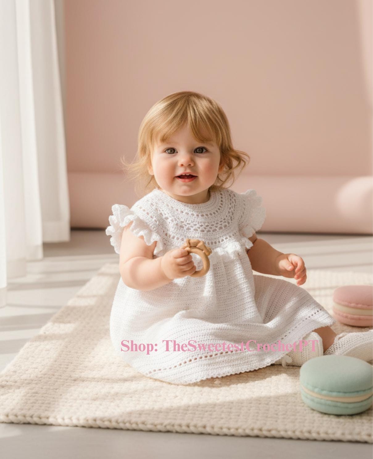 39 Adorable Crochet Patterns for Girls’ Dresses to Make for Special Occasions and... 12 Baby girl dress and booties crochet pattern Yoke lace