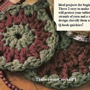 Christmas pot holders crochet pattern DIY Trivet Holidays table decor Crochet Christmas Worsted yarn INSTANT DOWNLOAD Pdf