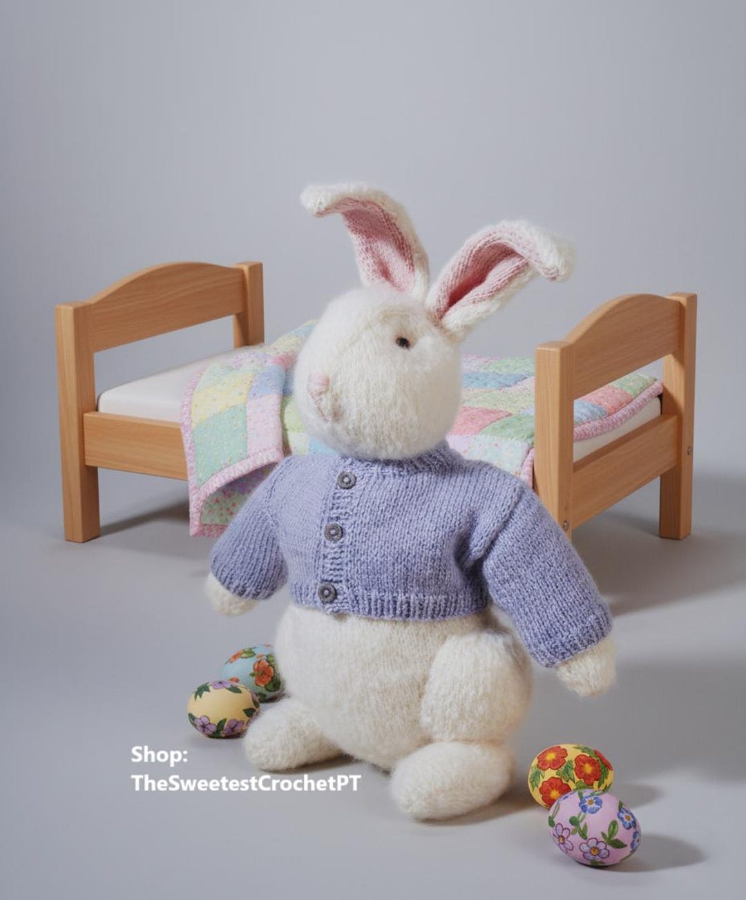 Bunny Toy & Cardigan Knitting Pattern PDF Cute Soft Toy Handmade Gift ...