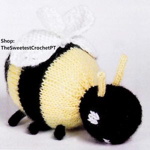 Amigurumi bumble bee knitting pattern Baby shower gift Toy pattern Worsted 10 ply yarn Size: 9&quot;x12&quot; INSTANT DOWNLOAD PDF