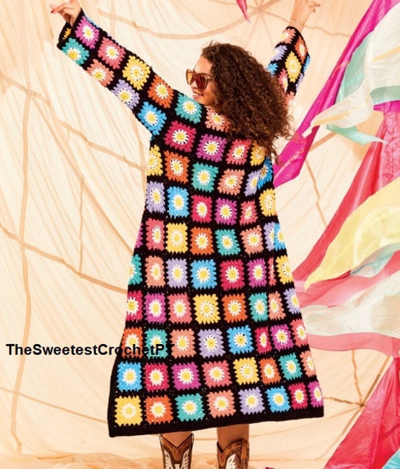INSTANT DOWNLOAD PDF Granny square jacket pattern Women crochet grannies cardigan pattern Crochet patterns