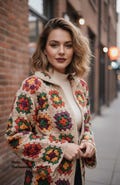 Granny square jacket Crochet pattern PDF Women\u2019s vintage cardigan 3 Sizes Dk 8 ply yarn INSTANT DOWNLOAD Pdf English instructions product logo