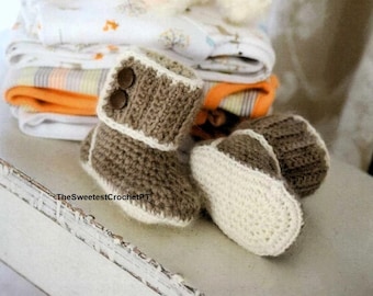 Baby booties crochet pattern Crochet baby shoes 0-12 months DK 8 ply yarn Baby shower gift Instant download pdf