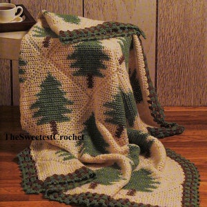 INSTANT DOWNLOAD PDF Christmas tree crochet squares blanket pattern Afeghan crochet patterns Quilt pattern Crochet home decor Vintage