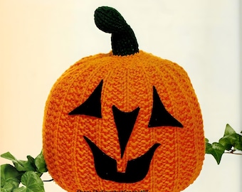 Pumpkin knitting pattern Halloween Jack O Lantern Knitting pattern Worsted yarn INSTANT DOWNLOAD PDF