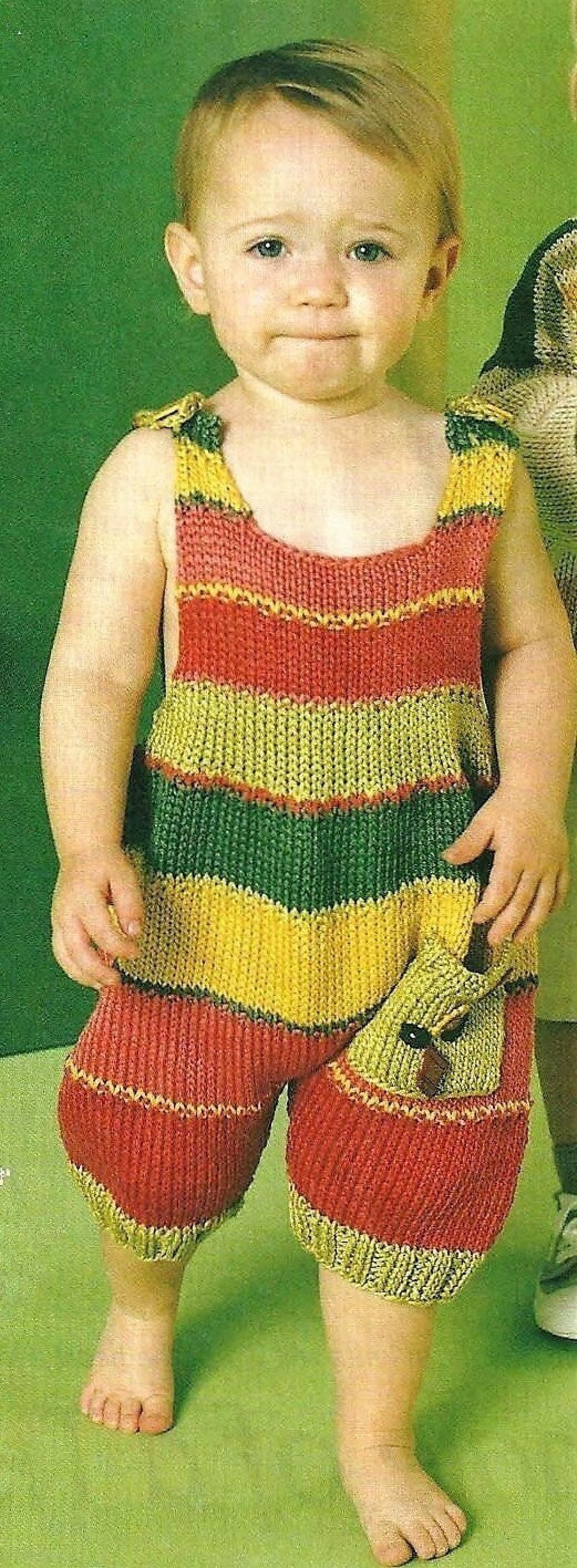 Baby Romper Knitting Pattern Bodysuit Overalls Jumpsuit Bloomers ...