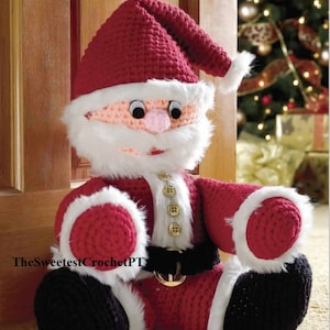 Santa Claus doorstop crochet pattern Crochet Santa DIY Christmas decor INSTANT DOWNLOAD Pdf