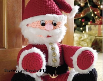 Santa Claus doorstop crochet pattern Crochet Santa DIY Christmas decor INSTANT DOWNLOAD Pdf