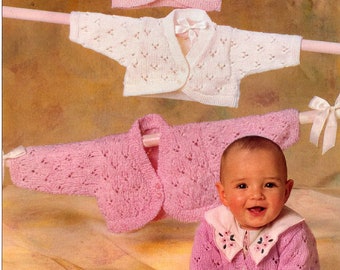 Baby Girl Cardigan Knitting Pattern Baby Bolero Knitting Pattern Matinee Jacket Coat Vintage Pattern INSTANT DOWNLOAD PDF Etsy UK