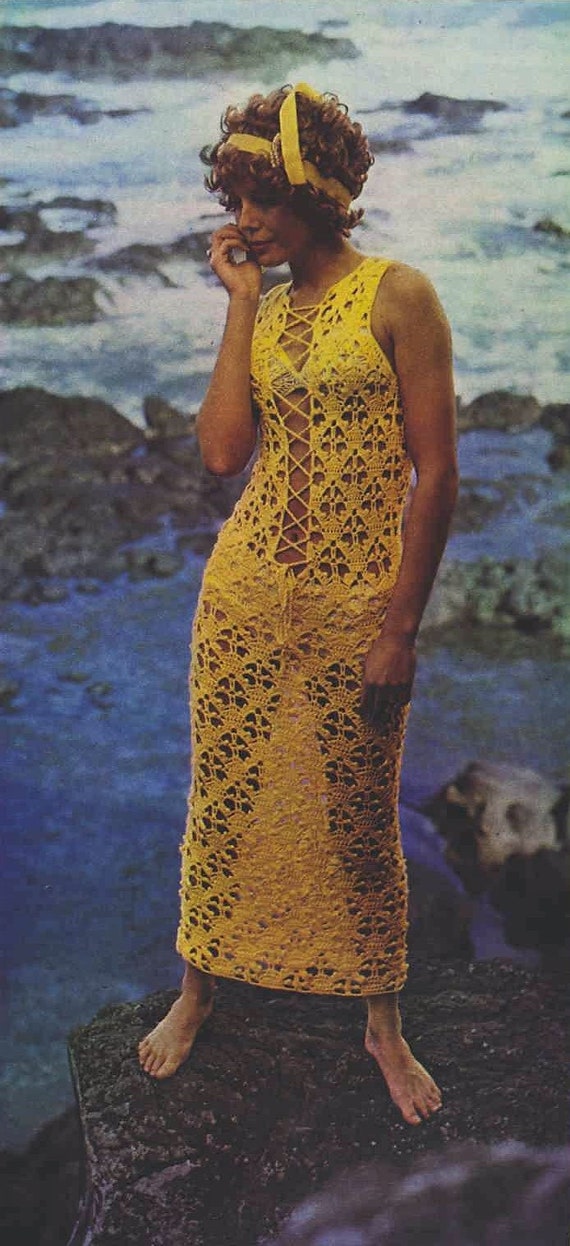 Crochet dress pattern Beachwear Sexy maxi or short dress pattern Crochet lacy dress Vintage crochet pattern INSTANT DOWNLOAD PDF Crochet dress pattern Beachwear Sexy maxi or short dress pattern Crochet lacy dress Vintage crochet pattern INSTANT DOWNLOAD PDF