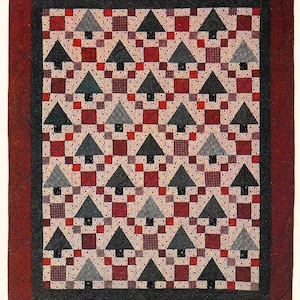 Christmas tree quilt pattern Holiday pine tree quilt sewing Home decor DIY 38 x 46 inches Vintage pattern INSTANT DOWNLOAD Pdf