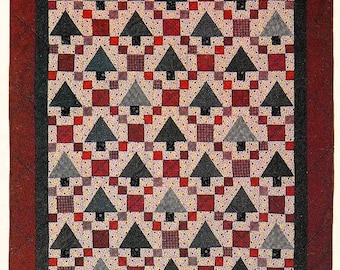 Christmas tree quilt pattern Holiday pine tree quilt sewing Home decor DIY 38 x 46 inches Vintage pattern INSTANT DOWNLOAD Pdf