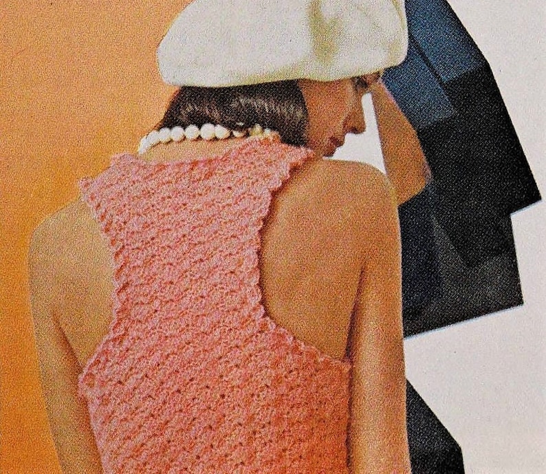 Crochet dress pattern Women crochet shell dress pattern Crochet sleeveless summer dress pattern Vintage patterns INSTANT DOWNLOAD PDF image 1