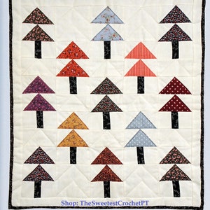 Pine tree wall hanging pattern Christmas small quilt sewing Holiday Home decor DIY 24 x 26 inches Vintage pattern INSTANT DOWNLOAD Pdf
